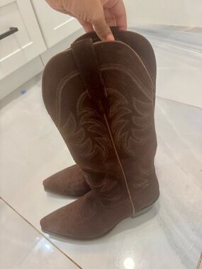Tecovas Brown Suede Boots